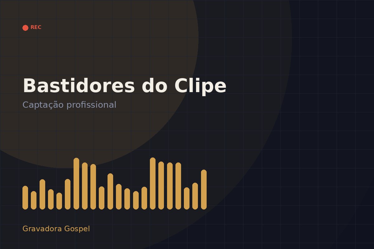 Bastidores de gravação de videoclipe gospel